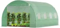 VOUNOT® Gewächshaus Foliengewächshaus Winterfest Tomatenhaus Folientunnel, 4x3x2m 12m² Grün - Thumbnail 1