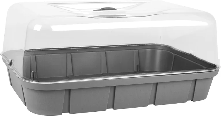 EDA – Mini-Gewächshaus 15,7 Liter – Größe L – 56 x 38 x 24 cm – Anthrazit – Bild 2