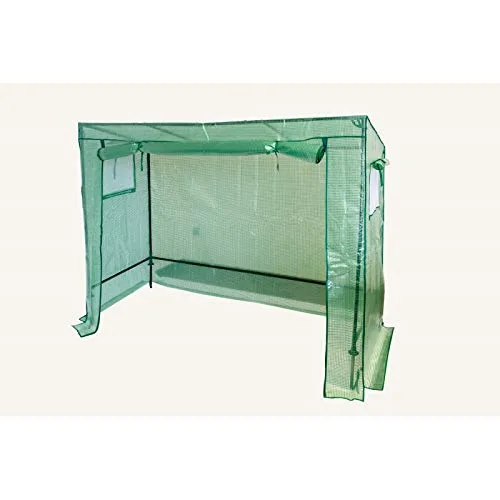 Grindi - Tomaten Gewächshaus Foliengewächshaus mit PVC Folie und Fernster - 200x78x130 Grün - Gewächshaus Klein Garten Balkon Winterfest Tomatenhaus für Optimales Pflanzenwachstum Aster II – Bild 1