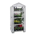 VegTrug® Gewächshaus - Foliengewächshaus mit 4 Ebenen & FSC-Holzrahmen - Anzuchthaus für Garten, Balkon & Terrasse - Pflanzregal mit PE-Abdeckung & Reißverschluss - Natural 71x49x158 cm - Thumbnail 10