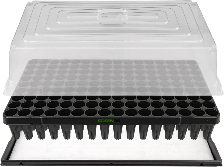 GREEN24 Hydroponik 1284 XXL Profi Zimmergewächshaus hoch mit 84 Töpfen, automatischer Bewässerung für die Anzucht mit Kapillarsystem als Treibhaus Gewächshaus (84XXL) – Bild 9