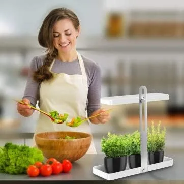 Design Kräutergarten mit höhenverstellbarem Pflanzenlicht 20W als Anzuchtschale oder Kräuterbeet – Bild 3