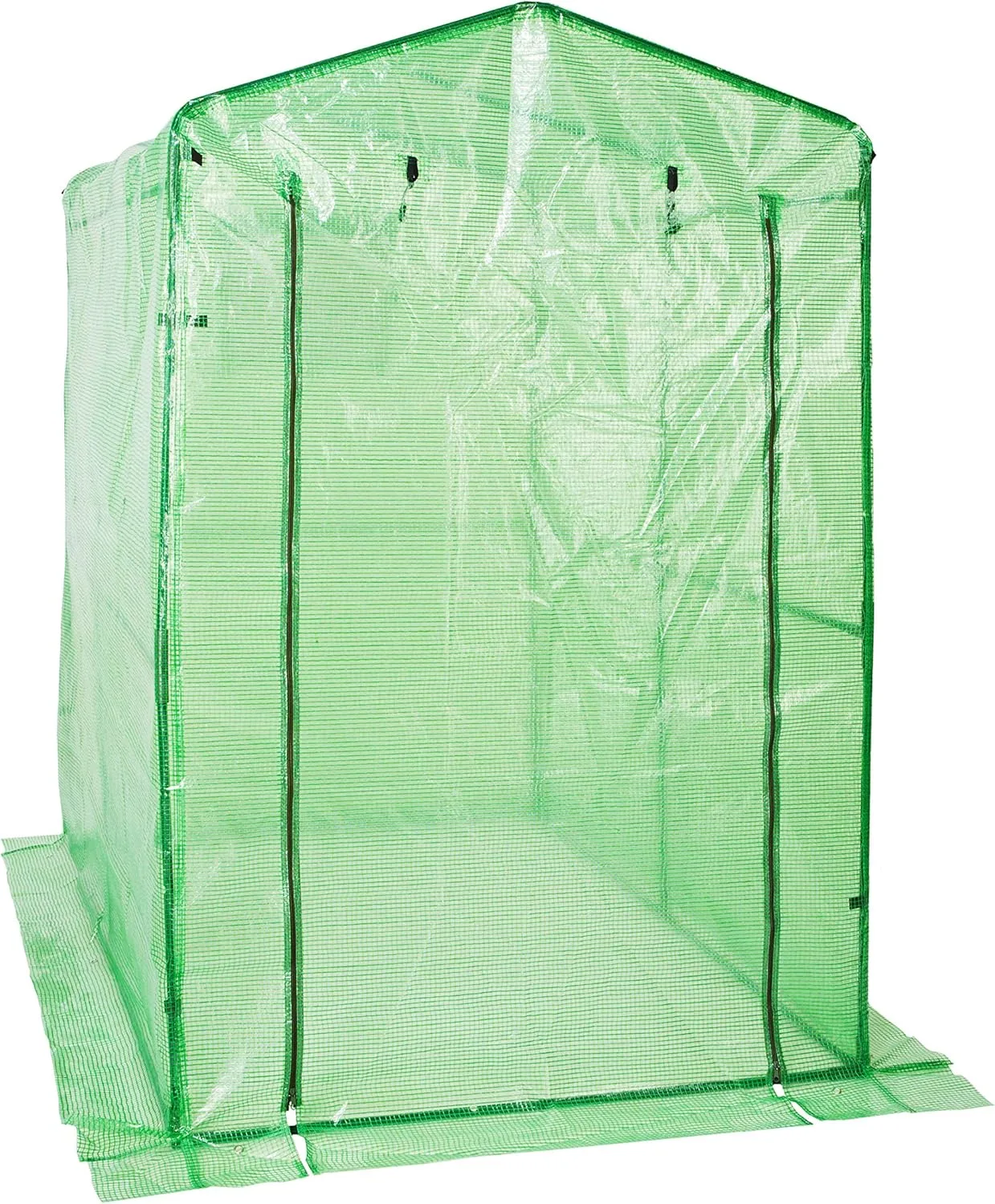 Dehner Tomaten-Gewächshaus Maxi, ca. 187 x 183 x 122 cm, Kunststoff/Metall, grün - Bild 1