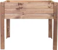mgc24 Hochbeet - Kiefernholz Dunkelbraun rechteckig, stehender Pflanzkasten für Garten Terrasse Balkon - 80 x 37,6 x 78 cm mit Ablageboden - Thumbnail 10