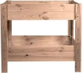 mgc24 Hochbeet - Kiefernholz Dunkelbraun rechteckig, stehender Pflanzkasten für Garten Terrasse Balkon - 80 x 37,6 x 78 cm mit Ablageboden - Thumbnail 5