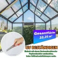 Froadp 14 Stück UV-beständigem Polycarbonat Hohlkammerstegplatten 700g/㎡ Doppelstegplatte Gewellte Gewächshausplatte für Garten Treibhaus(605x1210x4mm, Transparent) - Thumbnail 4