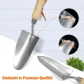 WORKPRO Gartenwerkzeug Set, 8 in 1 Gartengeräte mit Aufbewahrungstasche, aus Edelstahl, Gartenschaufel mit Holzgriff, Blumenschere, Gartenkralle, Handgrubber, Geschenk für Gärtnerinnen und Gärtner - Thumbnail 5