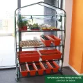 Upgrade Breiteres Gewächshausgemüse 4 Ebenen 102 cm x 49 cm x 160 cm Tragbares Innen-Außen-Gewächshaus für den Garten Durchsichtige PVC-Abdeckung Reißverschluss aufrollen - Thumbnail 8