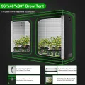 Grow-Zelt, hochreflektierendes 600D-Diamant-Mylar-Gewebe mit Beobachtungsfenster und Bodenschale für hydroponischen Indoor-Pflanzenanbau, 243,8 x 121,9 x 203,2 cm - Thumbnail 4