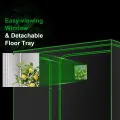 Grow-Zelt, hochreflektierendes 600D-Diamant-Mylar-Gewebe mit Beobachtungsfenster und Bodenschale für hydroponischen Indoor-Pflanzenanbau, 243,8 x 121,9 x 203,2 cm - Thumbnail 5