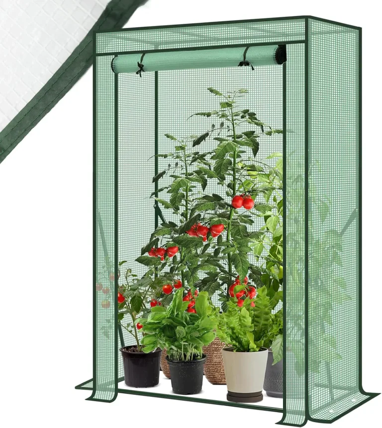 Sekey Tomatengewächshaus 150x100x50 cm, Kleines Gewächshaus, Robustes Foliengewächshaus Tomaten Gewächshaus für Balkon - Stabil, Winterfest & Einfach zu montieren, Grün – Bild 1