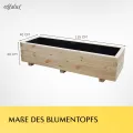 Hochbeet 115 x 40 x 30H cm Blumenkasten aus Holz Pflanzkübel Garten Balkon Terrasse Pflanzkasten 115KAN4030 - Thumbnail 2
