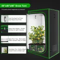 Grow-Zelt, hochreflektierendes 600D-Diamant-Mylar-Gewebe mit Beobachtungsfenster und Bodenschale für hydroponischen Indoor-Pflanzenanbau, 121,9 x 121,9 x 203,2 cm - Thumbnail 4