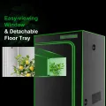 Grow-Zelt, hochreflektierendes 600D-Diamant-Mylar-Gewebe mit Beobachtungsfenster und Bodenschale für hydroponischen Indoor-Pflanzenanbau, 121,9 x 121,9 x 203,2 cm - Thumbnail 5