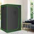 Grow-Zelt, hochreflektierendes 600D-Diamant-Mylar-Gewebe mit Beobachtungsfenster und Bodenschale für hydroponischen Indoor-Pflanzenanbau, 121,9 x 121,9 x 203,2 cm - Thumbnail 8