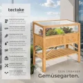 tectake® Frühbeet Aufsatz aus Holz, witterungsbeständig, Schutz vor Wind und Wetter, Frühbeetaufsatz mit funktionellen Hohlkammerplatten, 115 x 53 x 34 cm, kombinierbar Hochbeet 403232 - Thumbnail 2