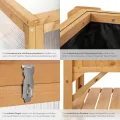 tectake® Frühbeet Aufsatz aus Holz, witterungsbeständig, Schutz vor Wind und Wetter, Frühbeetaufsatz mit funktionellen Hohlkammerplatten, 115 x 53 x 34 cm, kombinierbar Hochbeet 403232 - Thumbnail 4