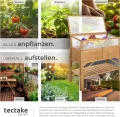 tectake® Frühbeet Aufsatz aus Holz, witterungsbeständig, Schutz vor Wind und Wetter, Frühbeetaufsatz mit funktionellen Hohlkammerplatten, 115 x 53 x 34 cm, kombinierbar Hochbeet 403232 - Thumbnail 5