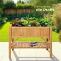tectake® Hochbeet aus Holz mit Ablagefach, für Garten, Balkon und Terrasse, Innenleben mit Pflanzfolie ausgestattet, witterungsbeständig, 119 x 53 x 90 cm - Thumbnail 8