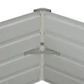 vidaXL Hochbeet Gartenbeet Frühbeet Pflanzbeet Kräuterbeet Gemüsebeet Blumenkasten Garten Pflanzkasten Pflanzenkübel Braun 129x129x45cm Verzinkter Stahl - Thumbnail 4