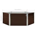 vidaXL Hochbeet Gartenbeet Frühbeet Pflanzbeet Kräuterbeet Gemüsebeet Blumenkasten Garten Pflanzkasten Pflanzenkübel Braun 129x129x45cm Verzinkter Stahl - Thumbnail 6