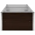 vidaXL Hochbeet Blumenkasten Pflanzkasten Pflanzkübel Blumenkübel Pflanztopf Blumentopf Gemüsebeet Pflanzbeet Braun 240x80x45cm Verzinkter Stahl - Thumbnail 7