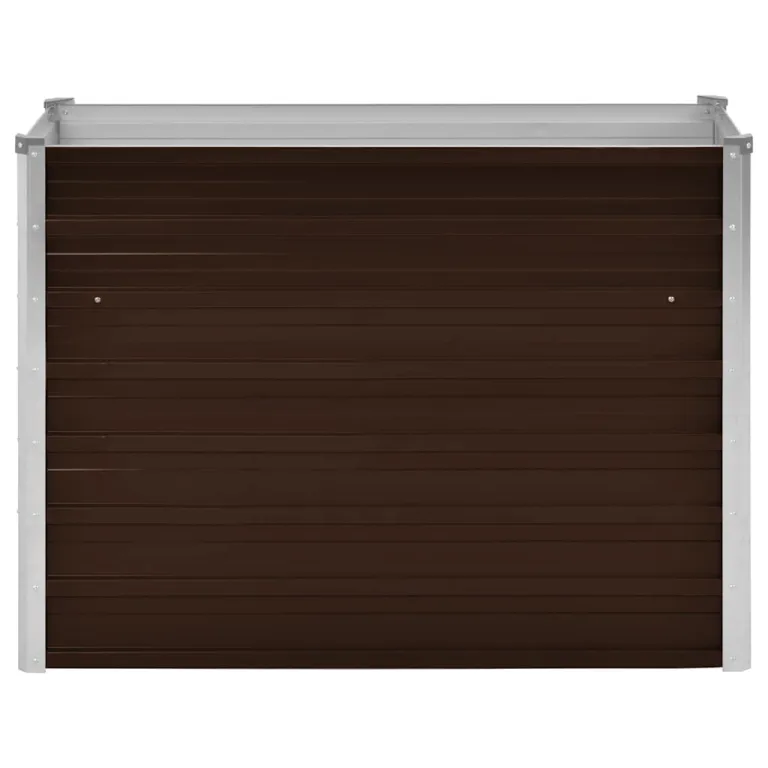 vidaXL Hochbeet Blumenkasten Pflanzkasten Pflanzkübel Blumenkübel Pflanztopf Blumentopf Gemüsebeet Pflanzbeet Braun 100x40x77cm Verzinkter Stahl – Bild 6