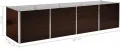 vidaXL Hochbeet Blumenkasten Pflanzkasten Pflanzkübel Blumenkübel Pflanztopf Blumentopf Gemüsebeet Pflanzbeet Braun 320x80x77cm Verzinkter Stahl - Thumbnail 4