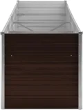 vidaXL Hochbeet Blumenkasten Pflanzkasten Pflanzkübel Blumenkübel Pflanztopf Blumentopf Gemüsebeet Pflanzbeet Braun 320x80x77cm Verzinkter Stahl - Thumbnail 8