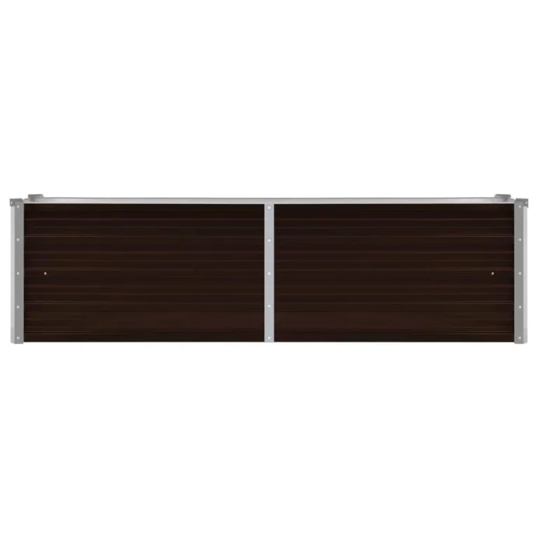 vidaXL Hochbeet Blumenkasten Pflanzkasten Pflanzkübel Blumenkübel Pflanztopf Blumentopf Gemüsebeet Pflanzbeet Braun 160x40x45cm Verzinkter Stahl – Bild 6