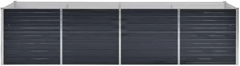 vidaXL Hochbeet Pflanzkübel Blumenkasten Garten Pflanzkasten Terrassen Gemüsebeet Gartenbeet Pflanzbeet Anthrazit 320x80x77cm Verzinkter Stahl – Bild 7