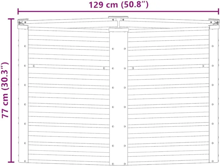 vidaXL Hochbeet Pflanzkübel Blumenkasten Garten Pflanzkasten Terrassen Gemüsebeet Gartenbeet Pflanzbeet Anthrazit 129x129x77cm Verzinkter Stahl – Bild 4