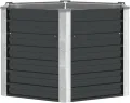 vidaXL Hochbeet Pflanzkübel Blumenkasten Garten Pflanzkasten Terrassen Gemüsebeet Gartenbeet Pflanzbeet Anthrazit 129x129x77cm Verzinkter Stahl - Thumbnail 2