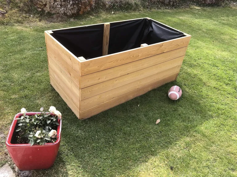 Gartenwelt Riegelsberger Elegantes Hochbeet Kräuterbeet Pflanzbeet Lärche Gemüsebeet 180x80cm Höhe 71 cm aus Lärchenholz 27mm geriffelt – Bild 10