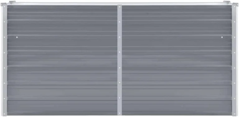 vidaXL Hochbeet Verzinkter Stahl 160x40x77cm Grau Gartenbeet Frühbeet Garten – Bild 8