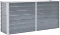 vidaXL Hochbeet Verzinkter Stahl 160x40x77cm Grau Gartenbeet Frühbeet Garten - Thumbnail 1