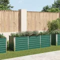 plantenbakken - VDXL Plantenbak verhoogd 240x80x77 cm gegalvaniseerd staal groen - 240 x 80 x 77 cm - Groen - Thumbnail 3