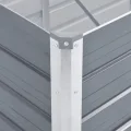 vidaXL Pflanzkübel aus verzinktem Stahl, Garten, 100 x 40 x 77 cm, grauer Pflanzen-Hochbeetkasten - Thumbnail 6