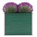 vidaXL Garten-Pflanzkasten aus verzinktem Stahl, 100 x 40 x 77 cm, grünes Hochbeet - Thumbnail 1