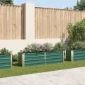 vidaXL Pflanzkasten für den Garten, verzinkter Stahl, 160 x 40 x 45 cm, Grün, Pflanzen-Hochbeet-Kasten - Thumbnail 3