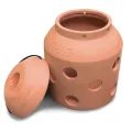 BioGreen Terracotta-Frostwächter Firefly | für kleine Gewächshäuser und Frühbeete | glasierte Ölschale im Deckel | Pilzform | ideal auch als Deko - Thumbnail 1