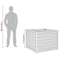 vidaXL Hochbeet Gartenbeet Pflanzbeet Frühbeet Pflanzkübel Pflanzkasten Blumenkasten Gemüsebeet Blumenbeet Anthrazit 100x100x77cm Verzinkter Stahl - Thumbnail 4
