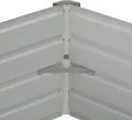 vidaXL Hochbeet Gartenbeet Pflanzbeet Frühbeet Pflanzkübel Pflanzkasten Blumenkasten Gemüsebeet Blumenbeet Anthrazit 129x129x45cm Verzinkter Stahl - Thumbnail 5