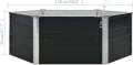 vidaXL Hochbeet Gartenbeet Pflanzbeet Frühbeet Pflanzkübel Pflanzkasten Blumenkasten Gemüsebeet Blumenbeet Anthrazit 129x129x45cm Verzinkter Stahl - Thumbnail 3