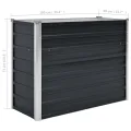 vidaXL Hochbeet Pflanzkübel Blumenkasten Garten Pflanzkasten Terrassen Gemüsebeet Gartenbeet Pflanzbeet Anthrazit 100x40x77cm Verzinkter Stahl - Thumbnail 3