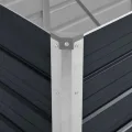 vidaXL Hochbeet Pflanzkübel Blumenkasten Garten Pflanzkasten Terrassen Gemüsebeet Gartenbeet Pflanzbeet Anthrazit 100x40x77cm Verzinkter Stahl - Thumbnail 4