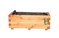 HOQ Pflanzkasten aus Lärche - mit Vlies und Griffen - Premium Pflanzkübel - Holz Blumentopf - Hochbeet aus Holz - Blumenkasten 80 x 40 x 31 cm - Thumbnail 1
