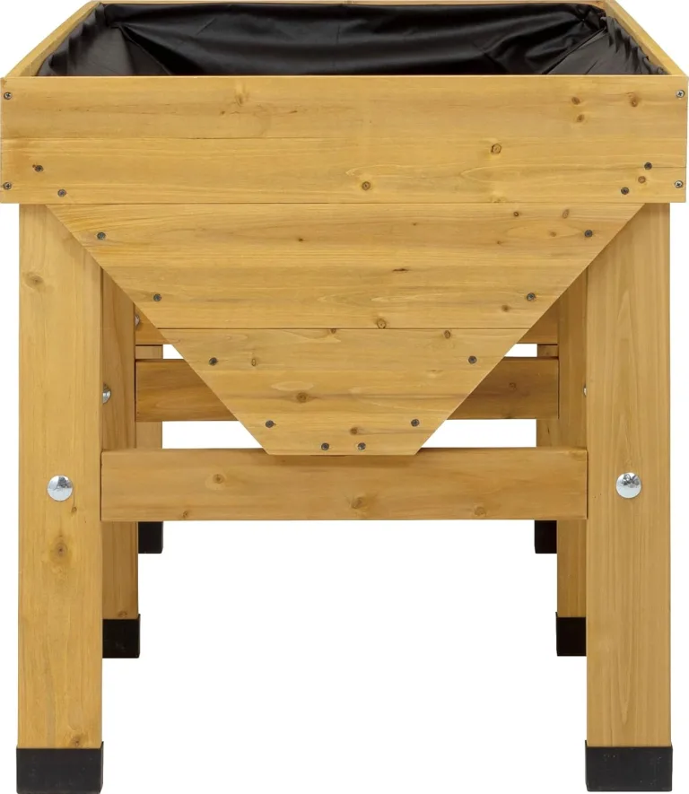 VegTrug® Hochbeet Classic - platzsparender Pflanzkasten für Balkon & Terrasse 420 L Volumen inkl. Pflanzvlies - Frühbeet ergonomische V-Form für Gemüse Kräuter Blumen - Natur 183x76x80 cm – Bild 3