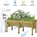 VegTrug® Hochbeet Classic - platzsparender Pflanzkasten für Balkon & Terrasse 420 L Volumen inkl. Pflanzvlies - Frühbeet ergonomische V-Form für Gemüse Kräuter Blumen - Natur 183x76x80 cm - Thumbnail 6