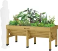 VegTrug® Hochbeet Classic - platzsparender Pflanzkasten für Balkon & Terrasse 420 L Volumen inkl. Pflanzvlies - Frühbeet ergonomische V-Form für Gemüse Kräuter Blumen - Natur 183x76x80 cm - Thumbnail 2